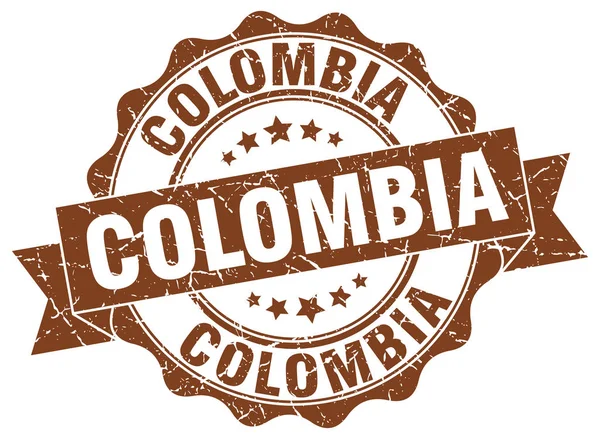 Sello de cinta redonda Colombia — Vector de stock
