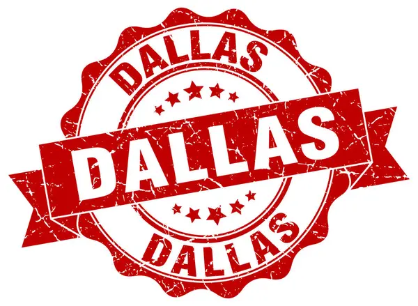 Sello de cinta redonda Dallas — Archivo Imágenes Vectoriales
