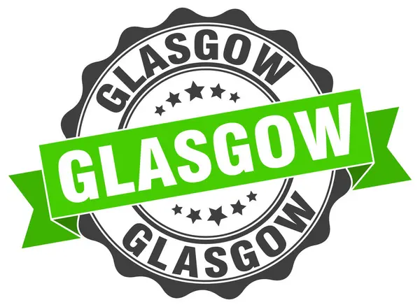 Glasgow selo de fita redonda —  Vetores de Stock