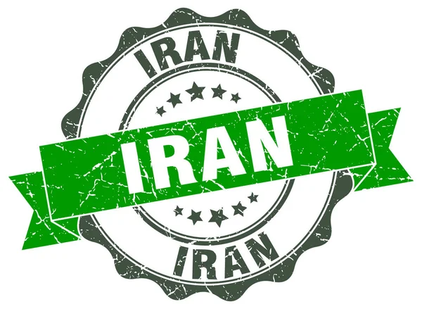 Iran ronde lint zegel — Stockvector