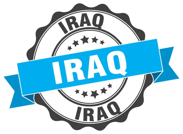 Iraq sigillo nastro rotondo — Vettoriale Stock