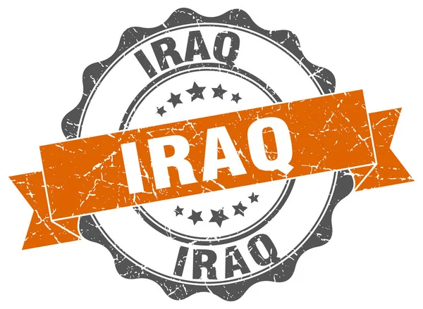 Irak ronde lint zegel — Stockvector