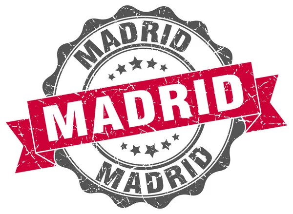 Madrid round ribbon seal — Stock Vector