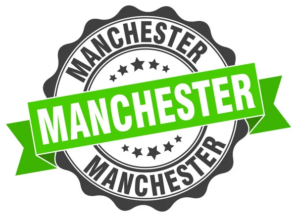 Manchester ronde lint zegel — Stockvector