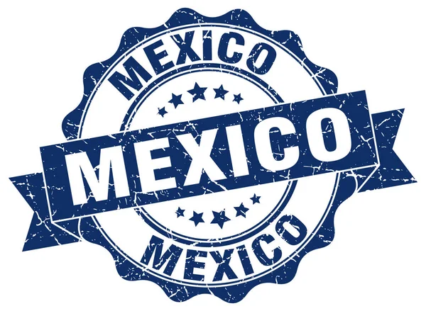 Mexico round ribbon seal — Stock Vector