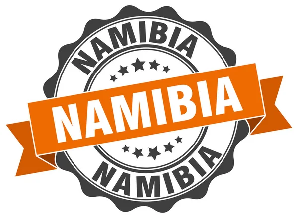 Ναμίμπια στρογγυλή σφραγίδα κορδέλα — Διανυσματικό Αρχείο