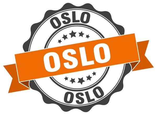 Oslo sigillo nastro rotondo — Vettoriale Stock