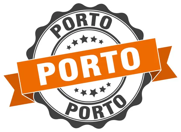 Porto kerek szalagos fóka — Stock Vector