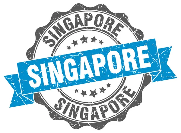Singapore Rundbandsiegel — Stockvektor