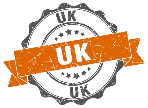 Uk sello de cinta redonda — Vector de stock