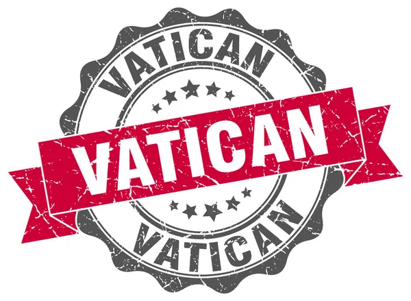 Vatican round ribbon seal — Stock Vector