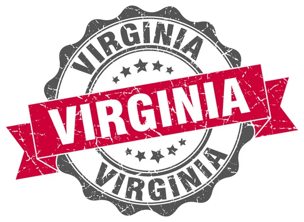 Virginia şerit mühür yuvarlak — Stok Vektör