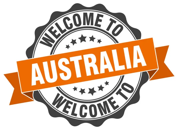 Australië ronde lint zegel — Stockvector