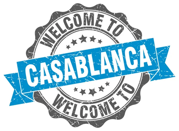 Casablanca ronde lint zegel — Stockvector
