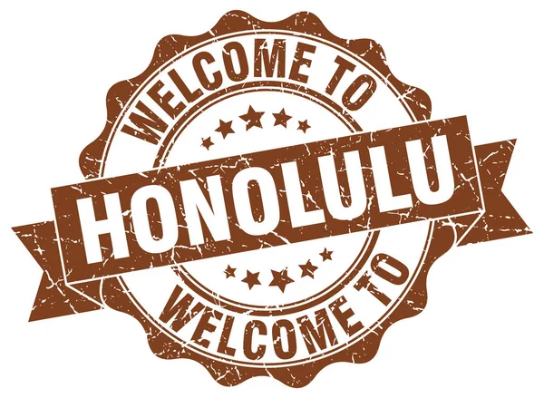 Honolulu rundes Bandsiegel — Stockvektor