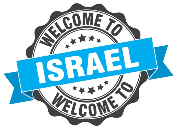 Selo de fita redonda Israel — Vetor de Stock