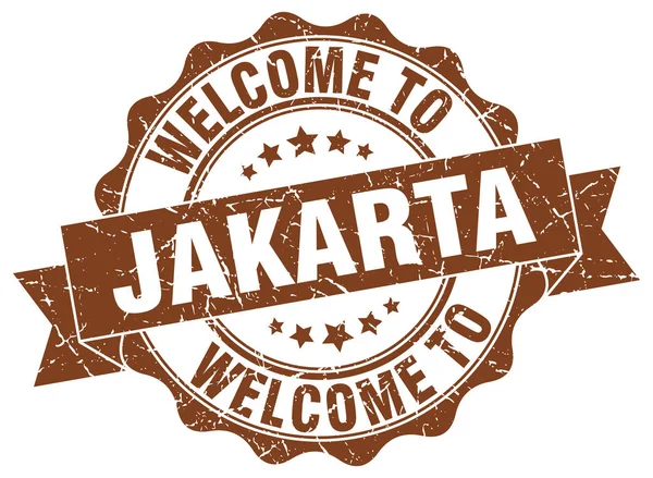 Τζακάρτα: στρογγυλή σφραγίδα κορδέλα — Διανυσματικό Αρχείο