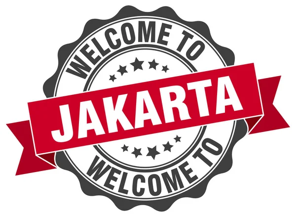 Τζακάρτα: στρογγυλή σφραγίδα κορδέλα — Διανυσματικό Αρχείο