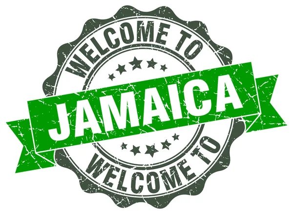 Jamaica ronde lint zegel — Stockvector