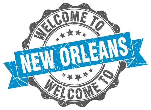 New Orleans sigillo nastro rotondo — Vettoriale Stock
