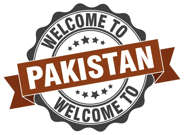 Pakistan runda band seal — Stock vektor