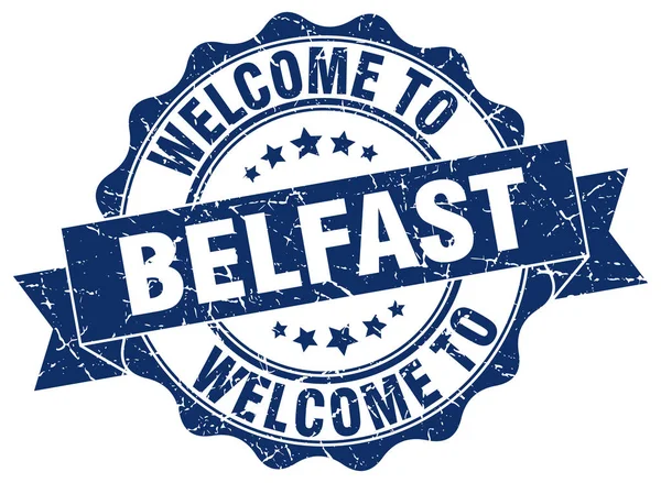 Sello de cinta redonda Belfast — Archivo Imágenes Vectoriales