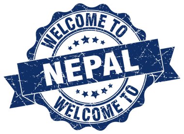 Nepal şerit mühür yuvarlak