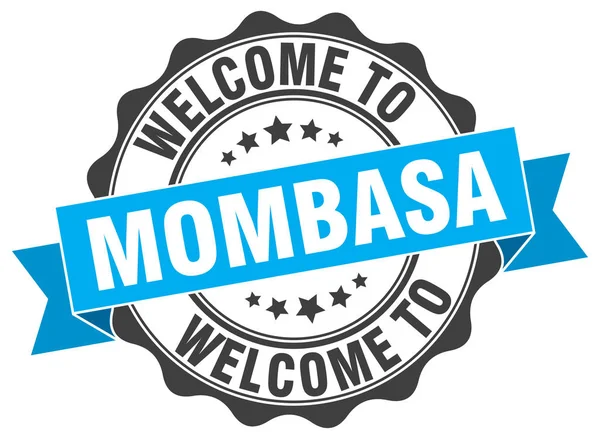 Mombasa şerit mühür yuvarlak — Stok Vektör