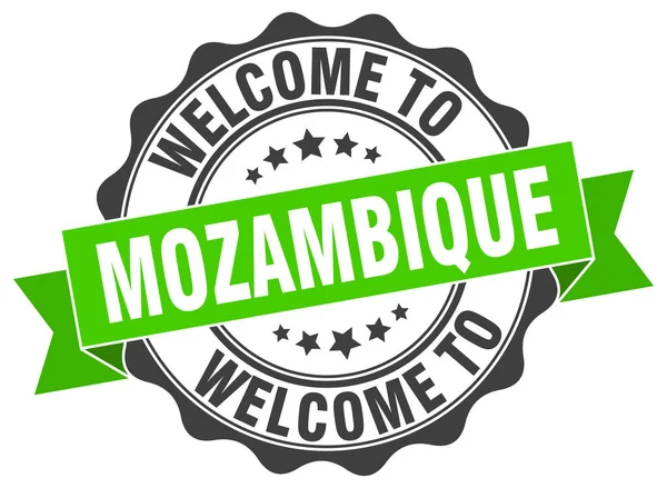 Mozambico sigillo nastro rotondo — Vettoriale Stock
