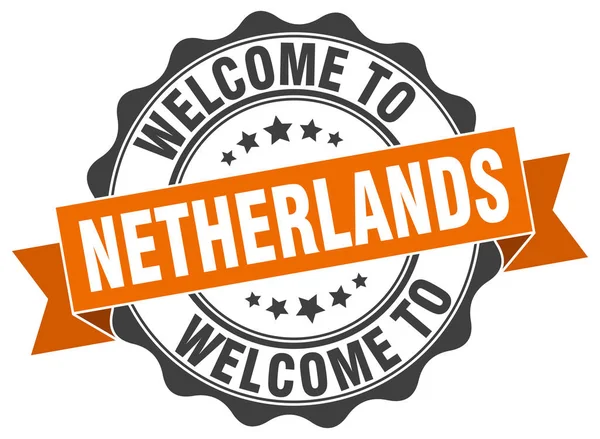 Holanda selo fita redonda — Vetor de Stock
