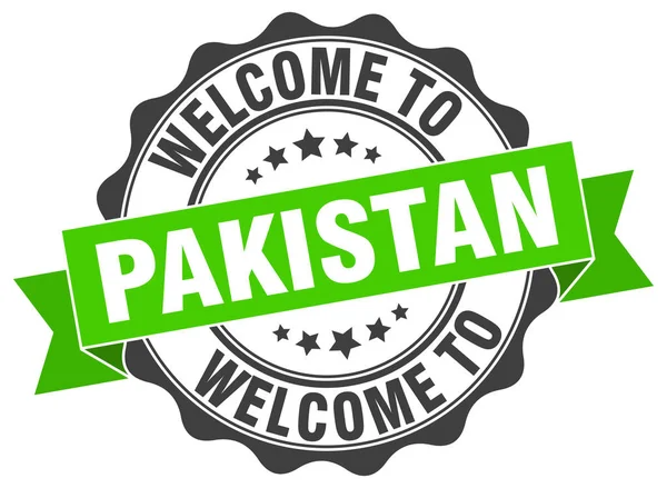 Pakistan runda band seal — Stock vektor