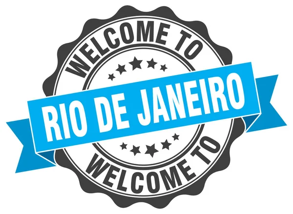 Rio De Janeiro selo de fita redonda —  Vetores de Stock