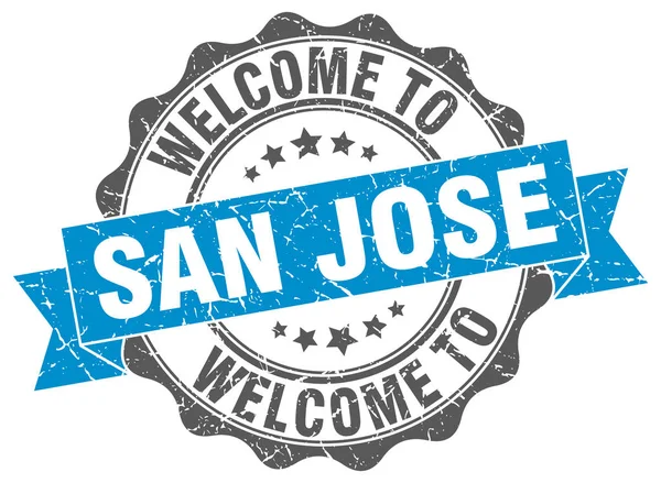 San Jose round ribbon seal — Stock Vector