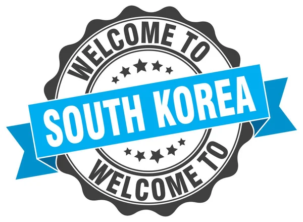 Corea del Sud guarnizione nastro rotondo — Vettoriale Stock