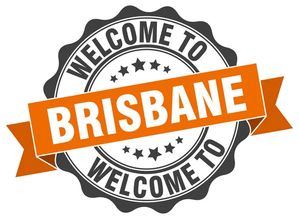 Selo de fita redonda Brisbane —  Vetores de Stock