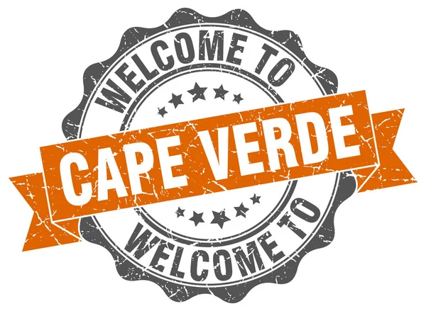 Sello de cinta redonda de Cabo Verde — Vector de stock