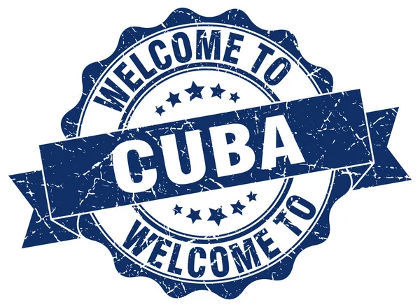 Cuba sello de cinta redonda — Archivo Imágenes Vectoriales