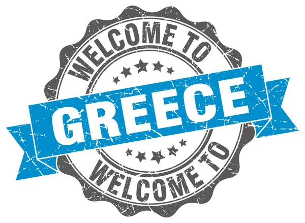 Grekland runt band seal — Stock vektor