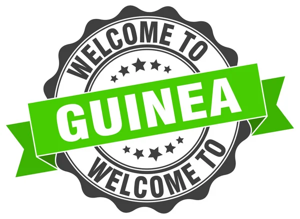 Guinea sigillo nastro rotondo — Vettoriale Stock