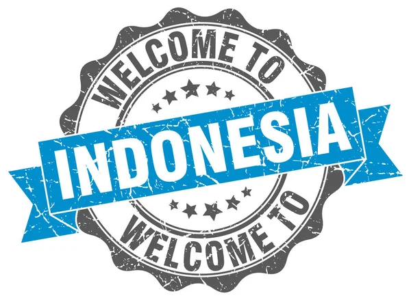 Segel pita bulat Indonesia - Stok Vektor