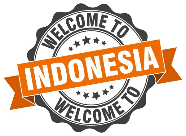 Segel pita bulat Indonesia - Stok Vektor