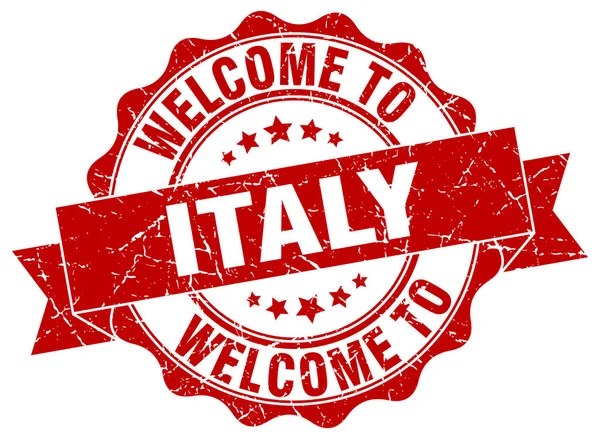 Italië ronde lint zegel — Stockvector
