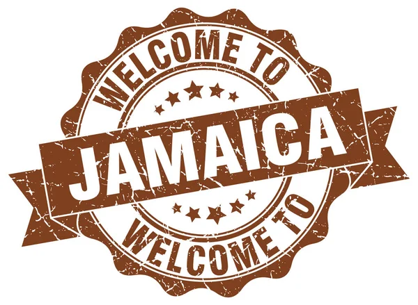 Jamaica ronde lint zegel — Stockvector