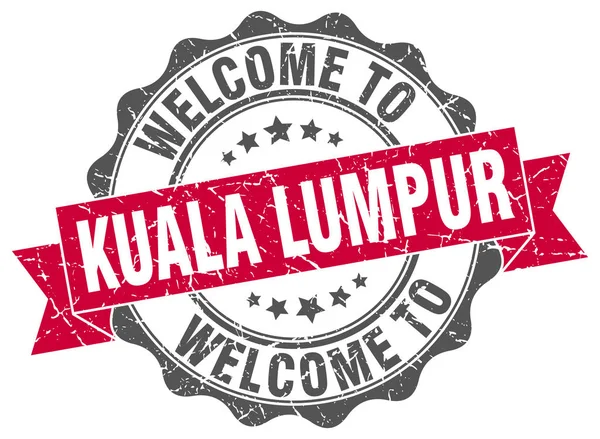 Kuala Lumpur sigillo nastro rotondo — Vettoriale Stock