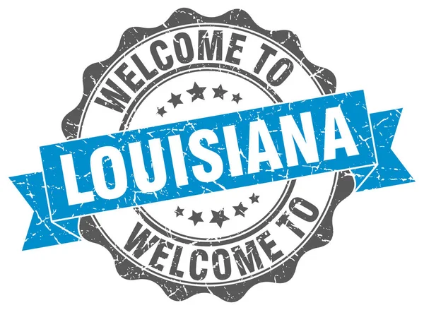 Louisiana runda band seal — Stock vektor