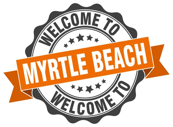 Myrtle Beach ronde lint zegel — Stockvector