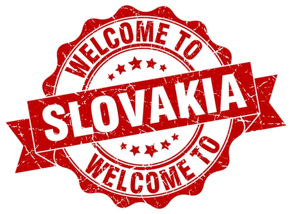 Eslováquia selo fita redonda — Vetor de Stock