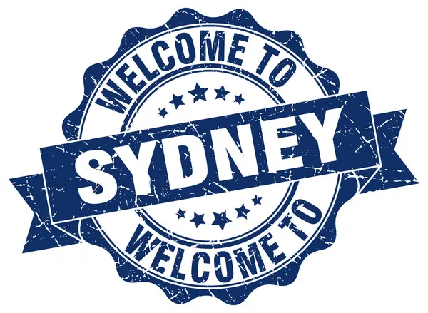 Sydney ronde lint zegel — Stockvector