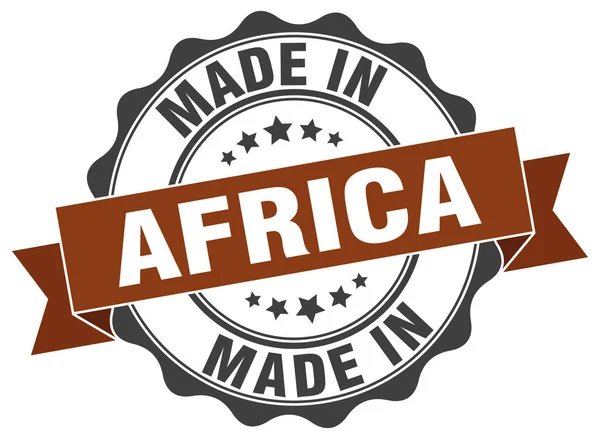 Feita em África selo redondo — Vetor de Stock