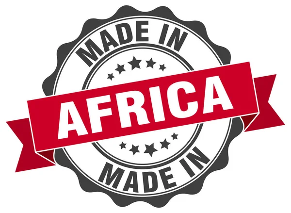 Made in Africa sigillo rotondo — Vettoriale Stock